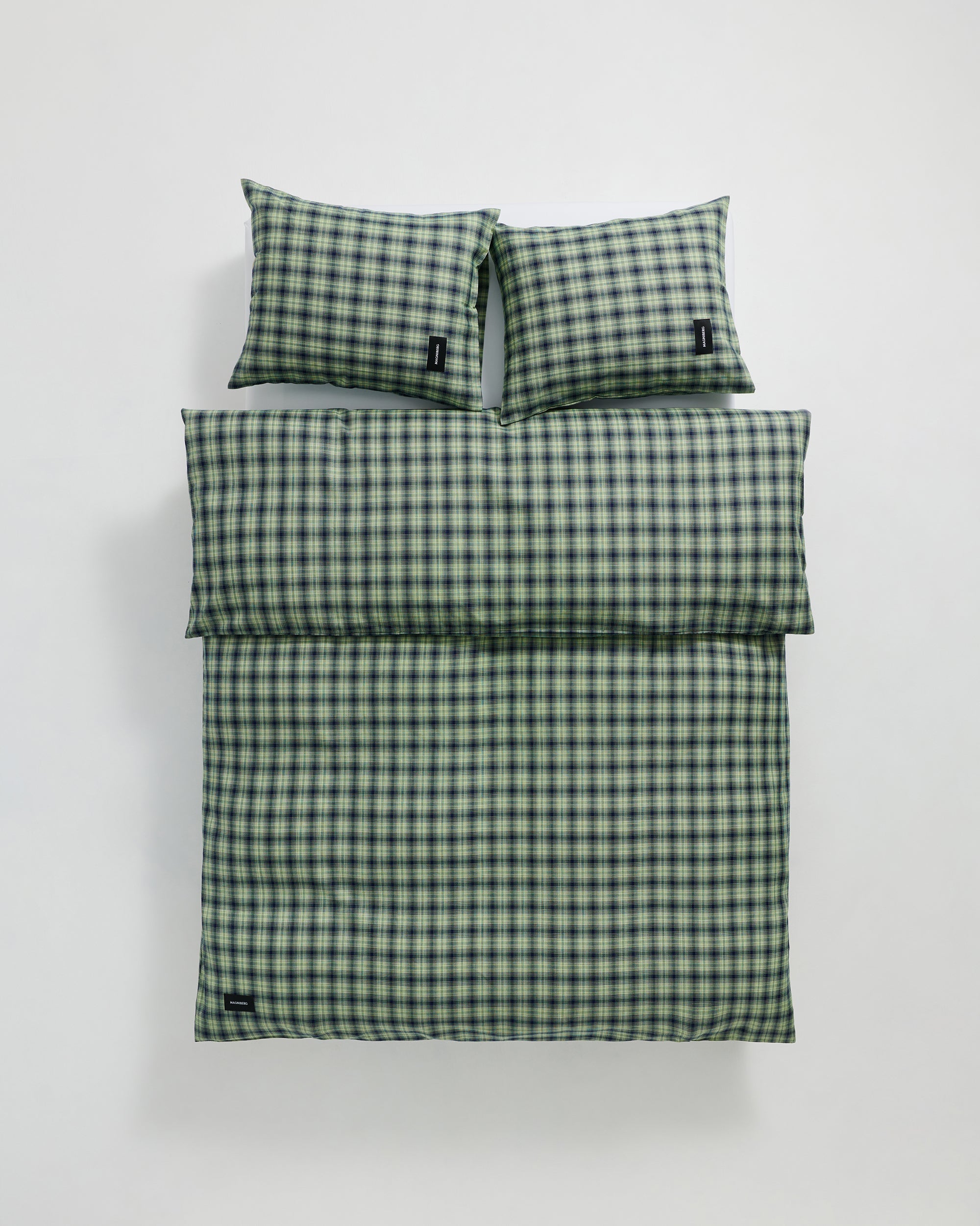 Rodeo duvet cover | Neon yellow check Oxford